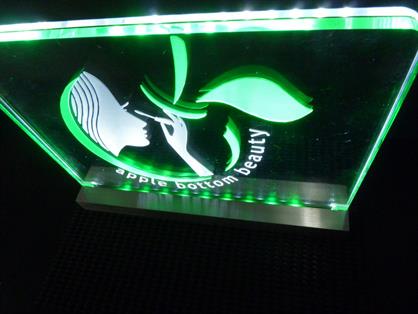 Uses 2 separate pieces of acrylic independently lit.