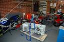 New Lathe Winching onto Stand Nov 2006