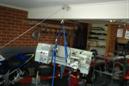 New Lathe Winching onto Stand Nov 2006 (in Garage)