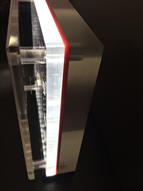 Comprised of 4 layers, Spacers and Base for the LED Strip.