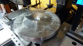 Engraving the hub with my Sherline CNC Mill