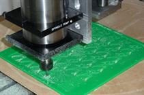 Routing the male part of the inlay